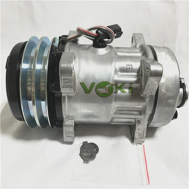 Solarhome 7023583 7279629 A/C Compressor Single Slot 2PK For Bocat Skidsteer Loaders S550 S570 S590 T550 T590