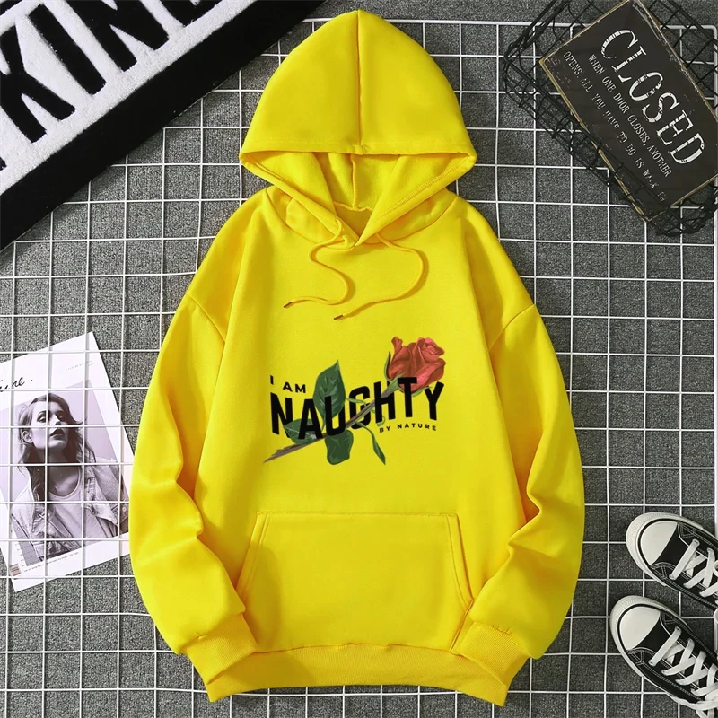 เสื้อฮู้ดพิมพ์ลายกราฟิกกุหลาบวินเทจน่ารัก ปี 2025 แขนยาว แฟชั่นลำลองสำหรับผู้หญิง