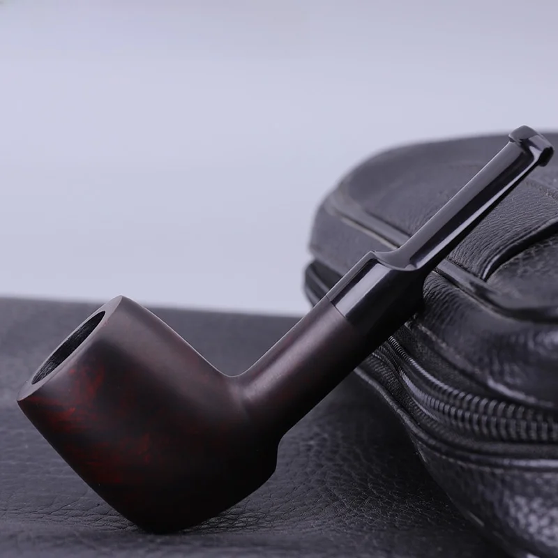 

Handmade Old Style Men's Cherry Wood Cigar Pipe Traditional Straight Handle Hammer Cigar Pipe Wooden Barrel Shaped Smoking Pipe