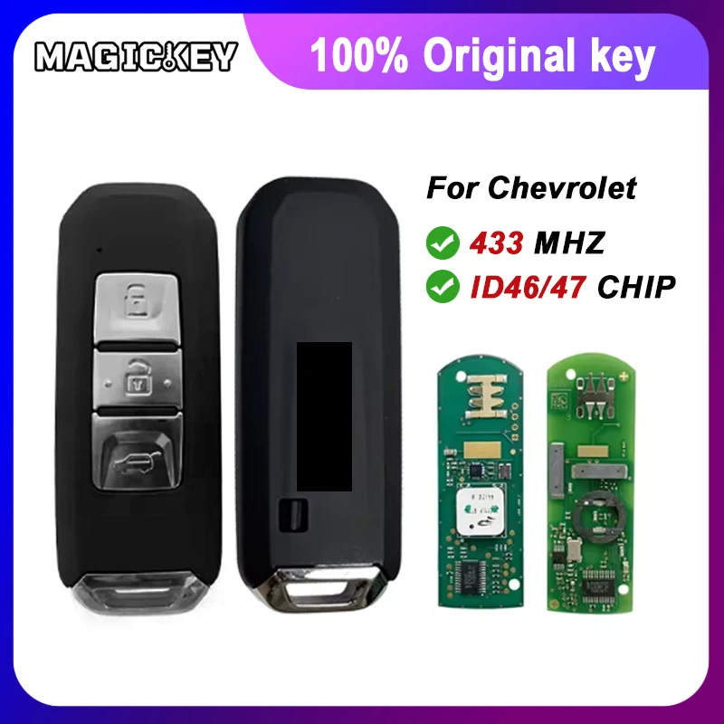 

Original For 2021-2022 Chevrolet Captiva Blazer Optra Turbo Hector Enjoy 433MHz ID46 ID47 Chip Smart Remote Control Car Key