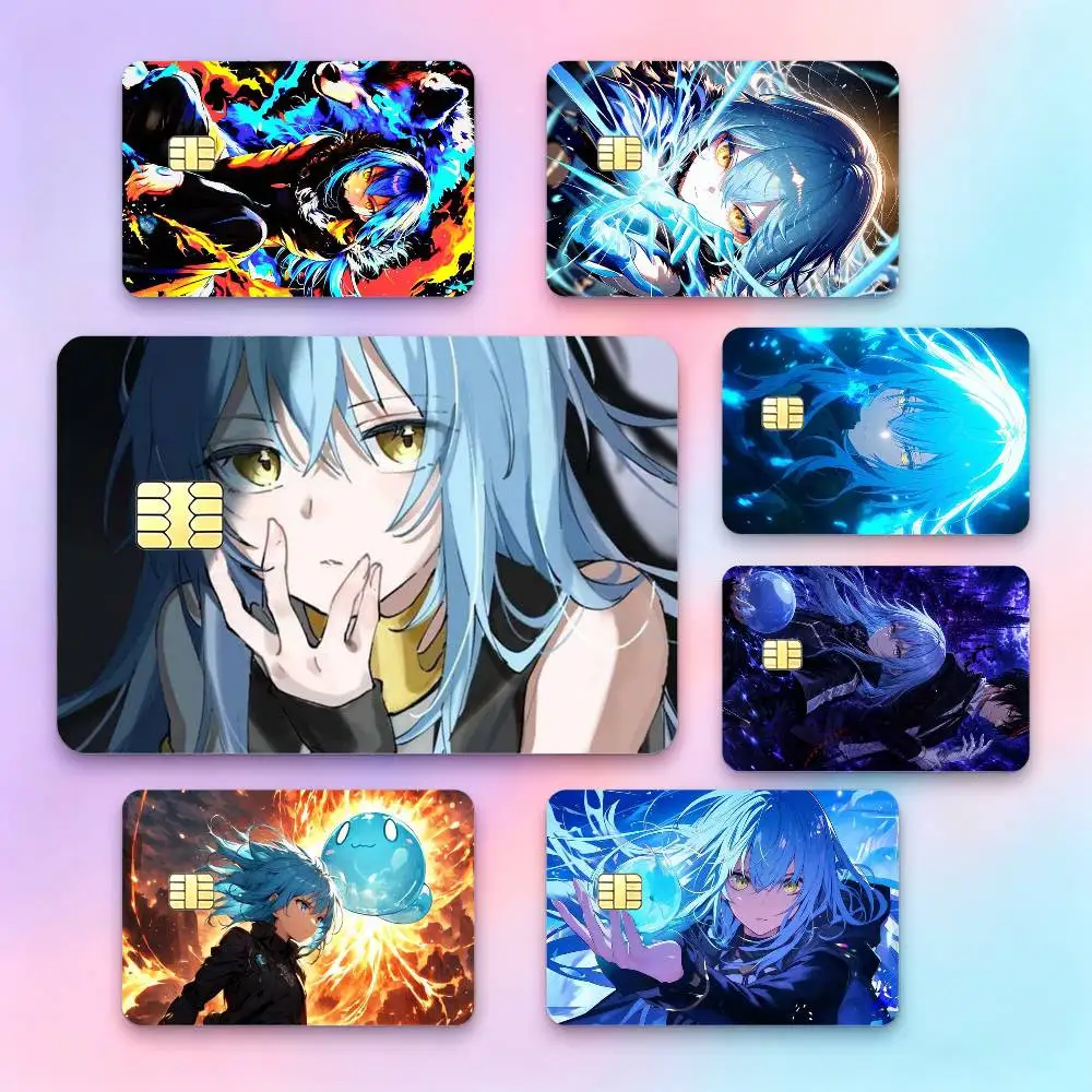 Anime G-Got Reincarnated as a S-Slime  Credit Card HD Stickers Small Chip Waterproof Sticker Game Card Decal Gift