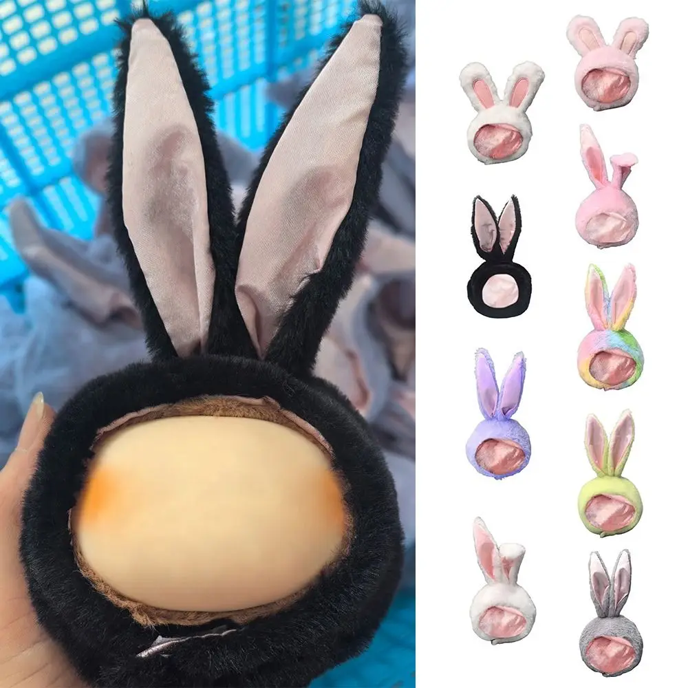 Per 17 centimetri bambola di coniglio orecchio cap cartone animato orecchio di coniglio cambio spogliatoio gioco bambola cappello orecchio lungo gioca a casa cos outfit copricapo giocattolo