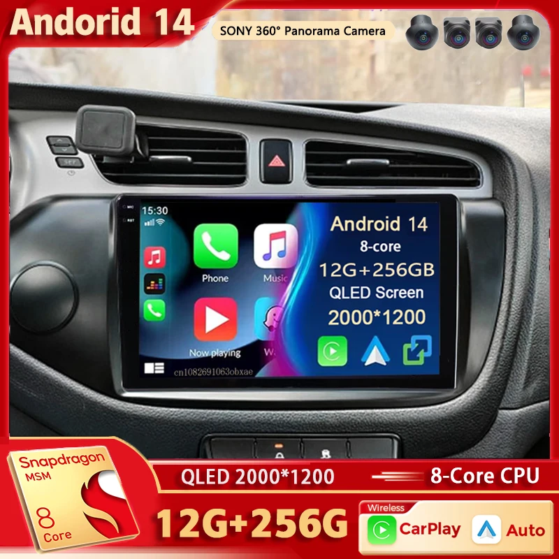 

Android 14 For Kia Ceed Cee'd 2 JD 2012-2018 2K QLED Stereo Car Radio Multimedia Video Player AI Voice CarPlay 4G GPS Head Unit