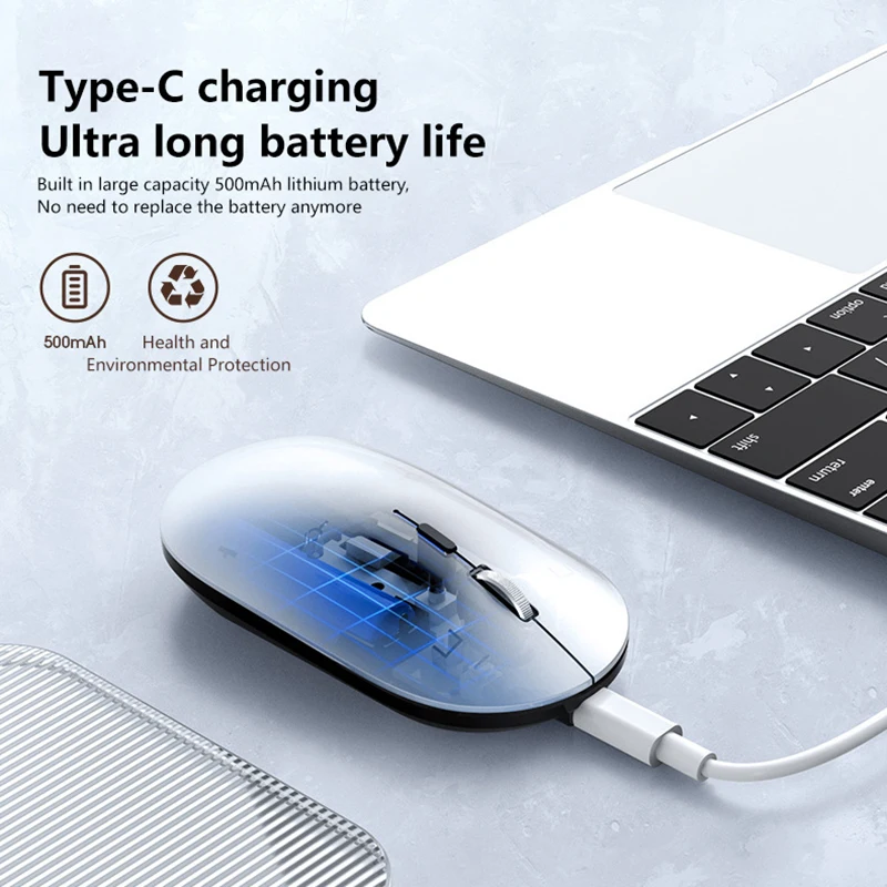 2,4G Drahtlose Bluetooth Maus Typ-C Lade Port Maus Einstellbar Stille X2 Dual Modus Für Laptop Computer Desktop tablet