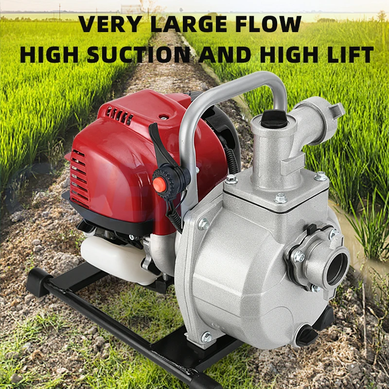 4 Stroke Water Transfer Pump Portable Agricultural Irrigation Pump Gasoline Engine 2 Inches Self Priming Water Pump Power Tools