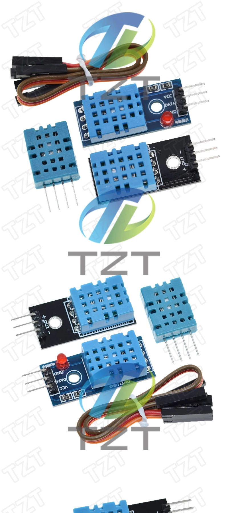 DIYTZT 1/3PCS DHT11 Digitale Temperatur- und Feuchtigkeitssensoren DHT11 Modul für Arduino – Detail 4