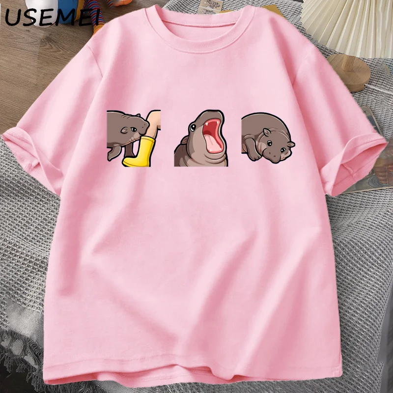 مو دينغ تي شيرت مضحك الطفل فرس النهر مو دينغ عصابة تي شيرت لطيف الطفل Pygmy فرس النهر مو دينغ تي شيرت فرس النهر عاشق الجرافيك تيز الملابس