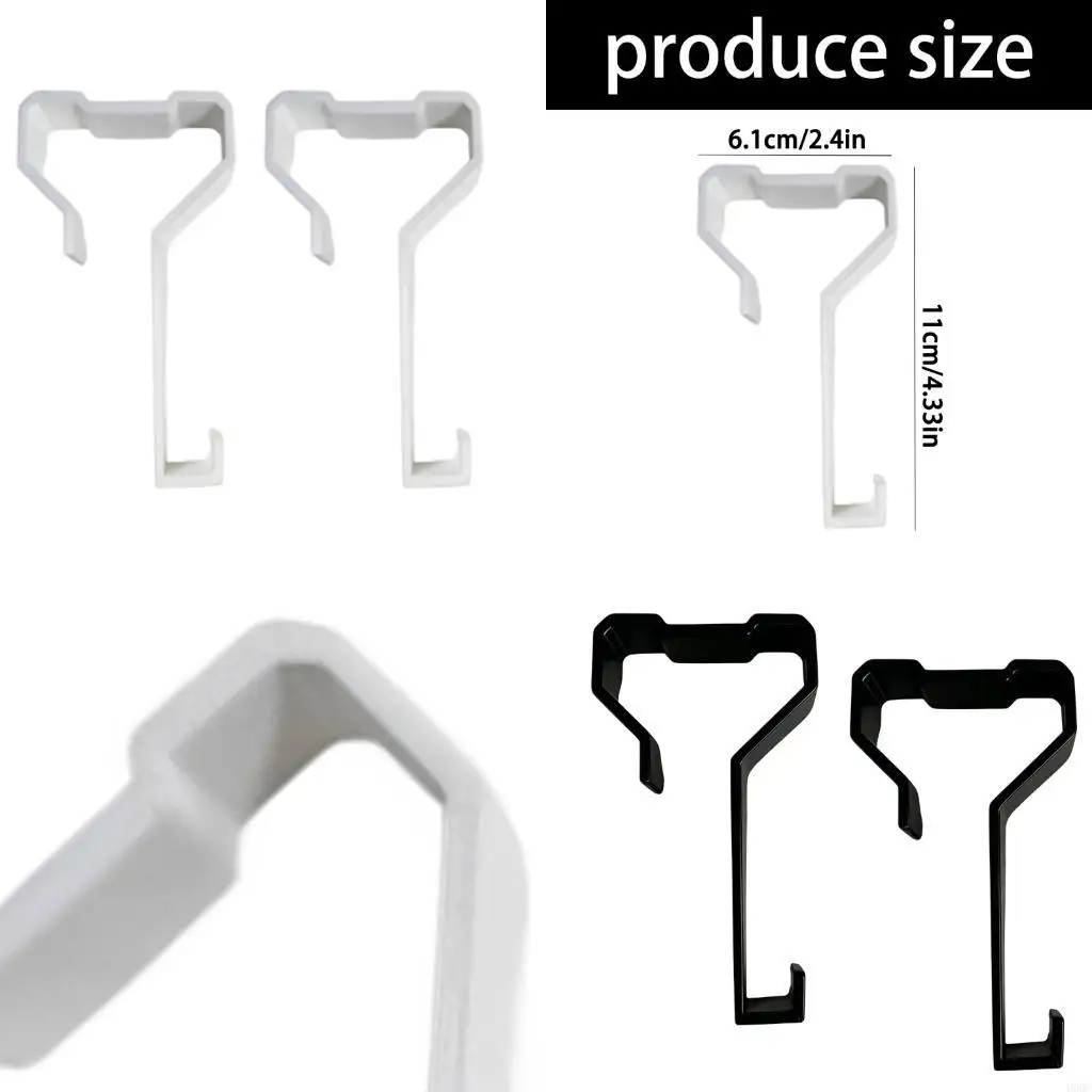 Trailer Window Hook 2-Piece Clip-On Hanging Set, No-Drill Window Hanger for Towels, Clothes, and Travel Gear New