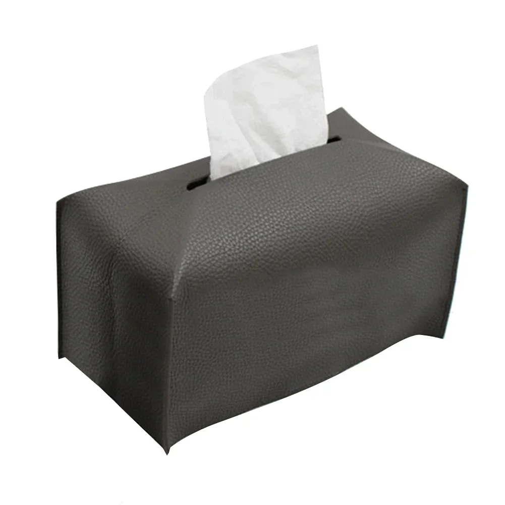 Leather Tissue Box Modern Napkin Cover Rectangular Tissue Storage Box Case Paper Box Holder Storage Household Supplies