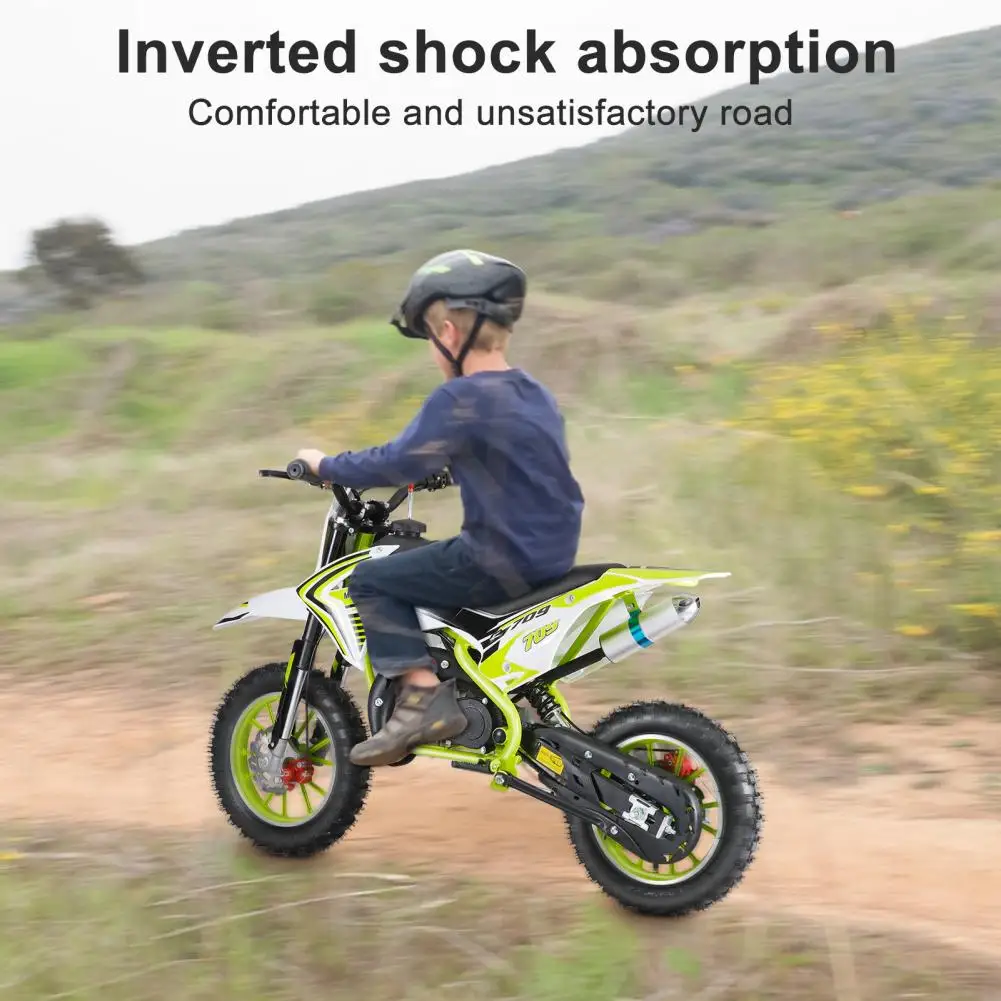 49cc 2-Stroke Kids Dirt Bike, Gas Power Motocross, Off Road Mini Motorcycle, Children Pocket Motorbike with Front Rear Disc Brak