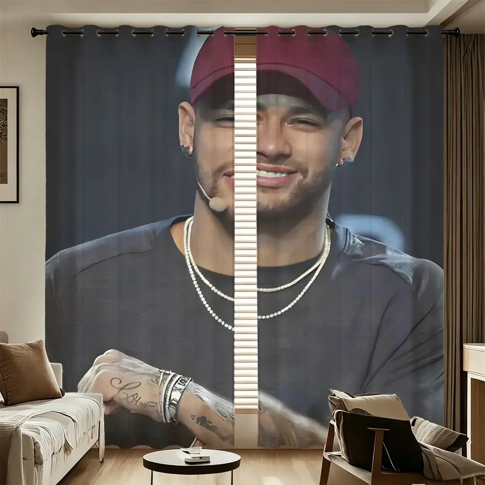Street Style Male Portrait Printed Curtains 2 Panels Light Blocking Rate 85% Darkening Mens Guest Room Fashion Curtains