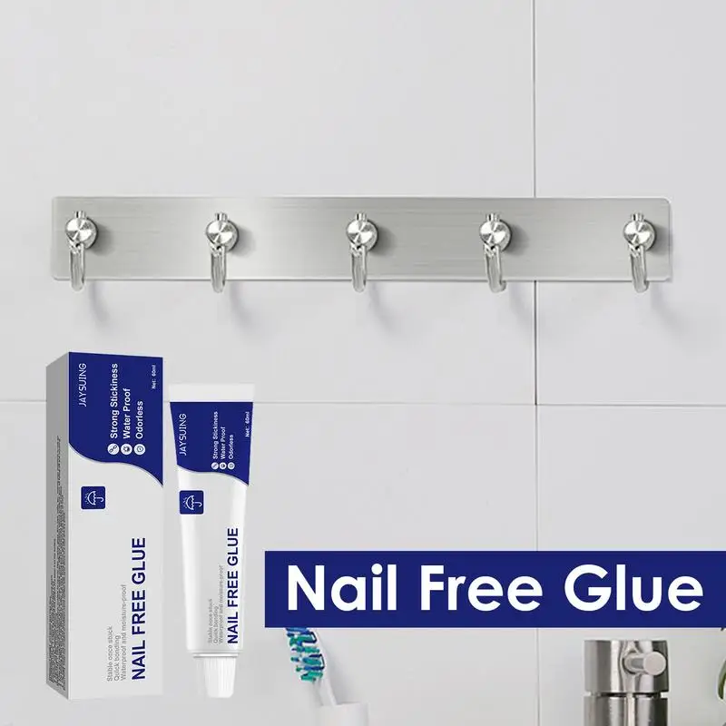 

60g All-purpose Nail Free Adhesive Glue Multifunctional Quick-Drying Sealant Fix Glue strong Bonding for Plastic Glass Metal