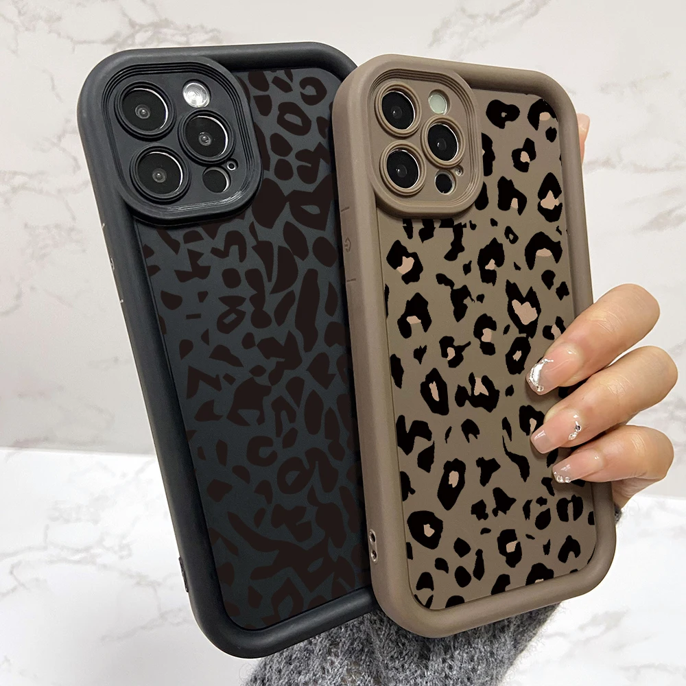 Fashion Leopard Print Phone Case for OPPO A98 A95 A78 A76 A74 A72 A58 A55 A54 A53 A38 A33 A31 A17 A16 A15 4G 5G Capa