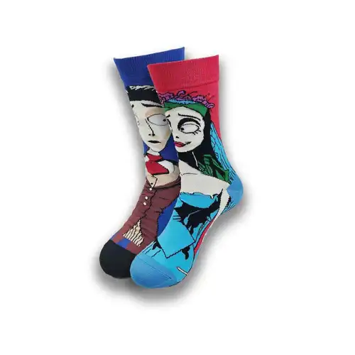 Imagen 2 del producto Calcetines de dibujos animados y animación para hombre y mujer, calcetín de moda, estilo callejero, Otoño e Invierno