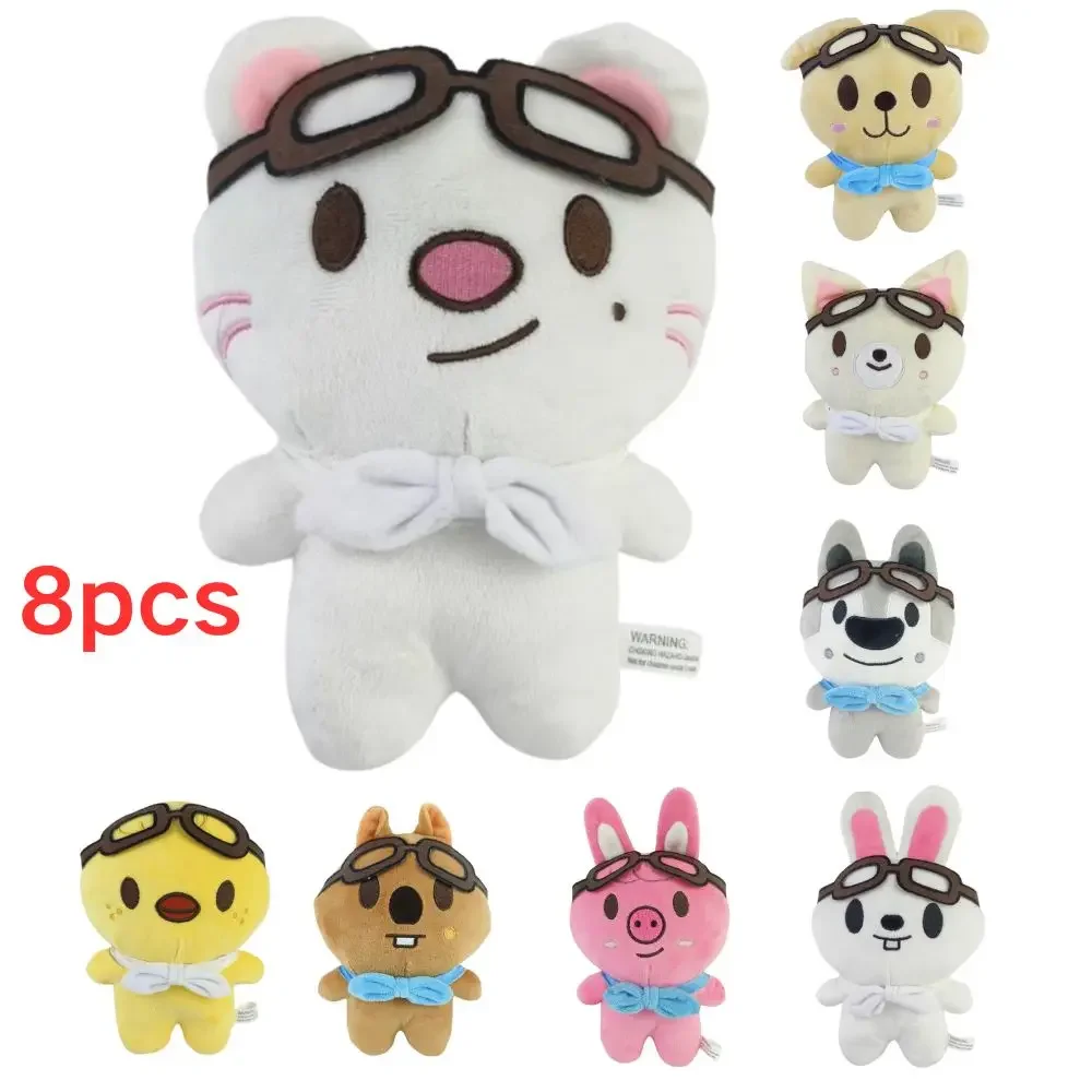 21cm 8PCS Kpop Pilot Doll Toy PILOT5 FM Field Li Longfu STAY Pilot Doll Kawaii Anime Stuffed Animals Plus Toys Gifts