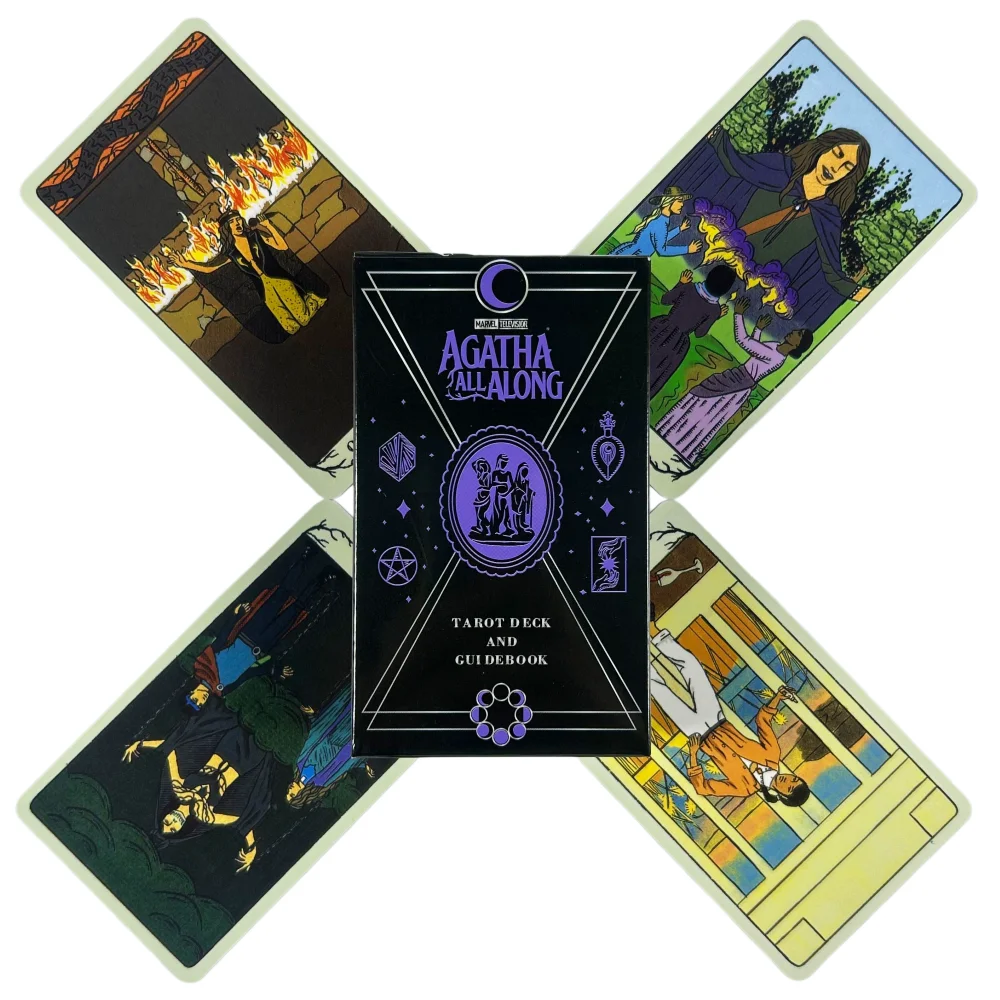 Agatha All Along Tarot Deck A 78 Cards Deck English Version Fate Predictive Divination Party Cards, Halloween and Christmas Gift
