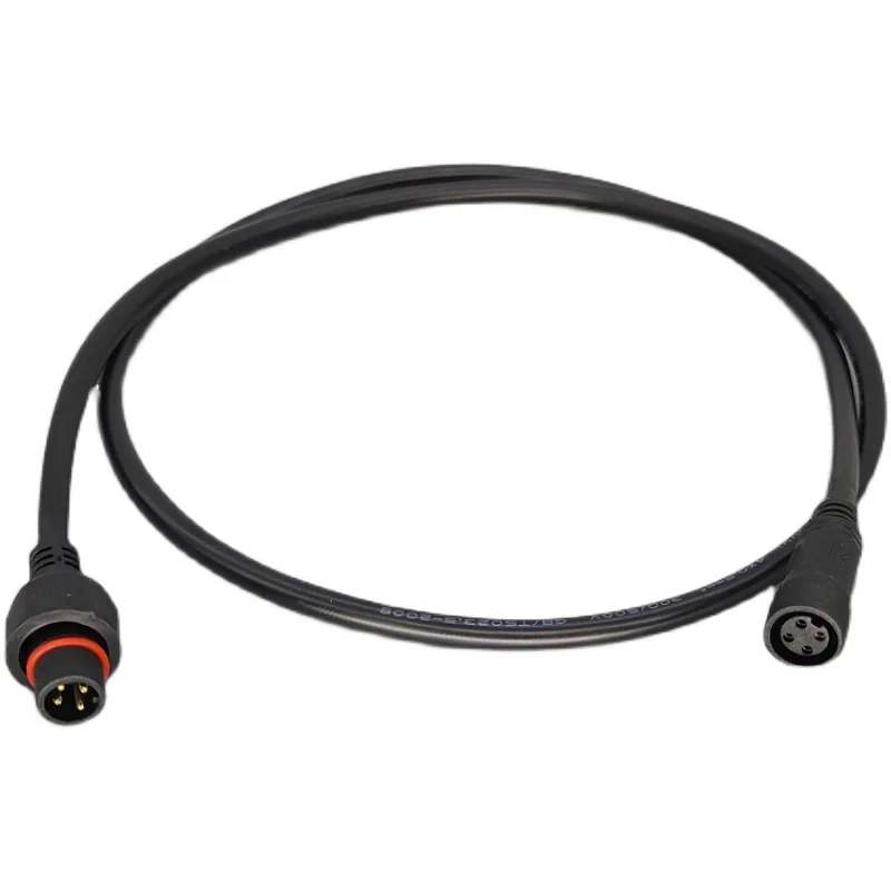 4 Core Waterproof Extension Cable Male/Female Connector for Outdoor LED Lights Quick Wiring Length 0.5-5m Size 0.3/0.5/0.75sqmm