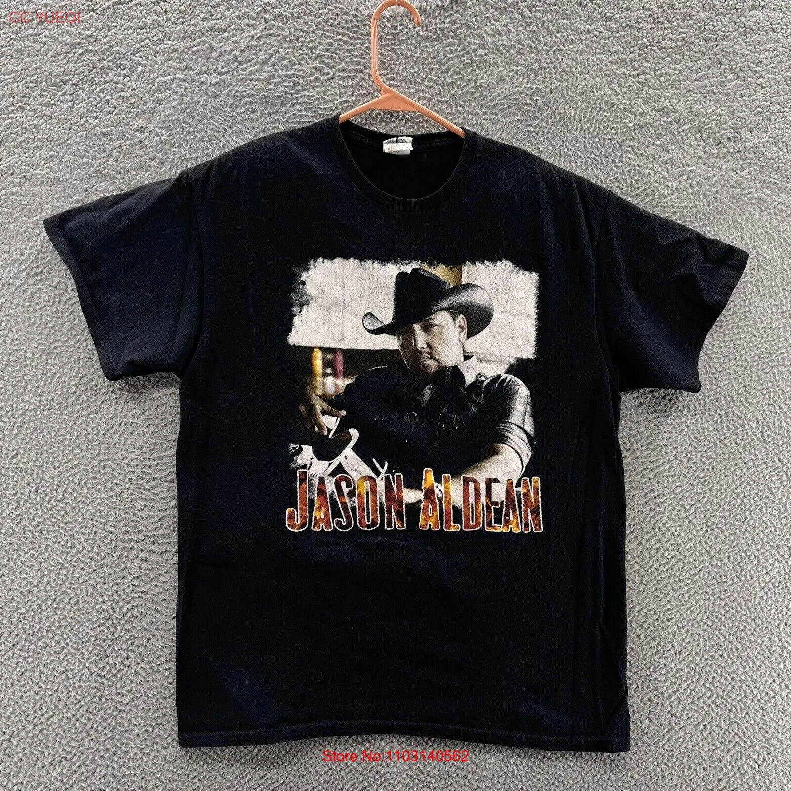 

Jason Aldean T Shirt Men Large Black 2015 Burn It Down Tour Graphic Music Casual