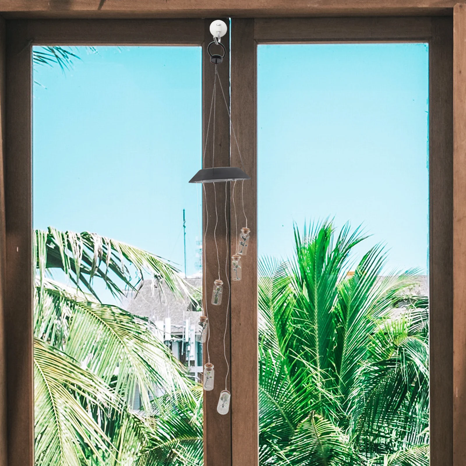 

Solar Wind Chime Waterproof Bottle LED Hanging for Garden Patio Lawn Bedroom Outdoor Indoor Decor Night