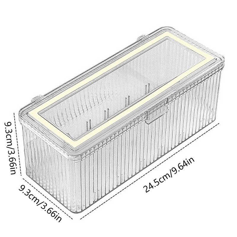 Contenitore di stoccaggio per articoli vari scatola di immagazzinaggio per pennelli per trucco strumento di archiviazione per Desktop può essere impilato scatola di immagazzinaggio antipolvere per Desktop Flip Cover