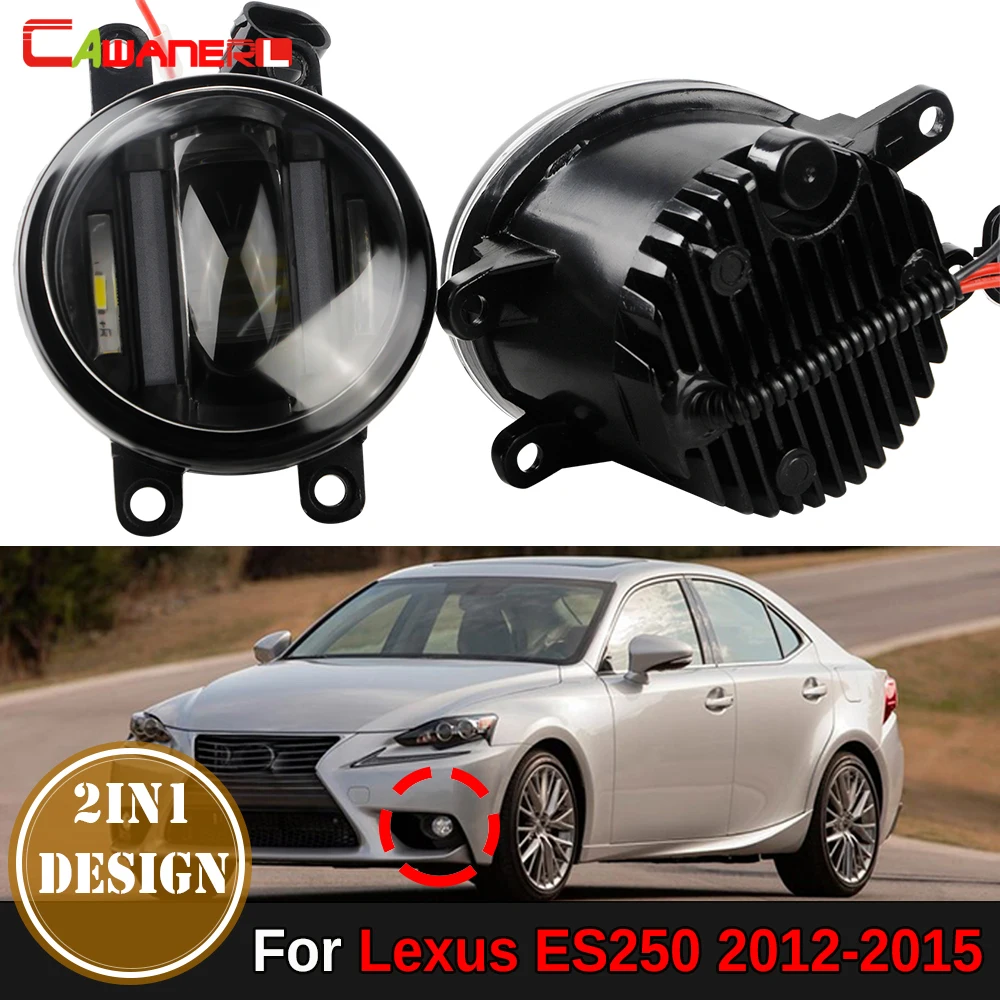 

2IN1 Car Passenger + Driver Canbus LED Lens Fog Light with Daytime Running Lamp DRL H11 For Lexus ES250 2012 2013 2014 2015