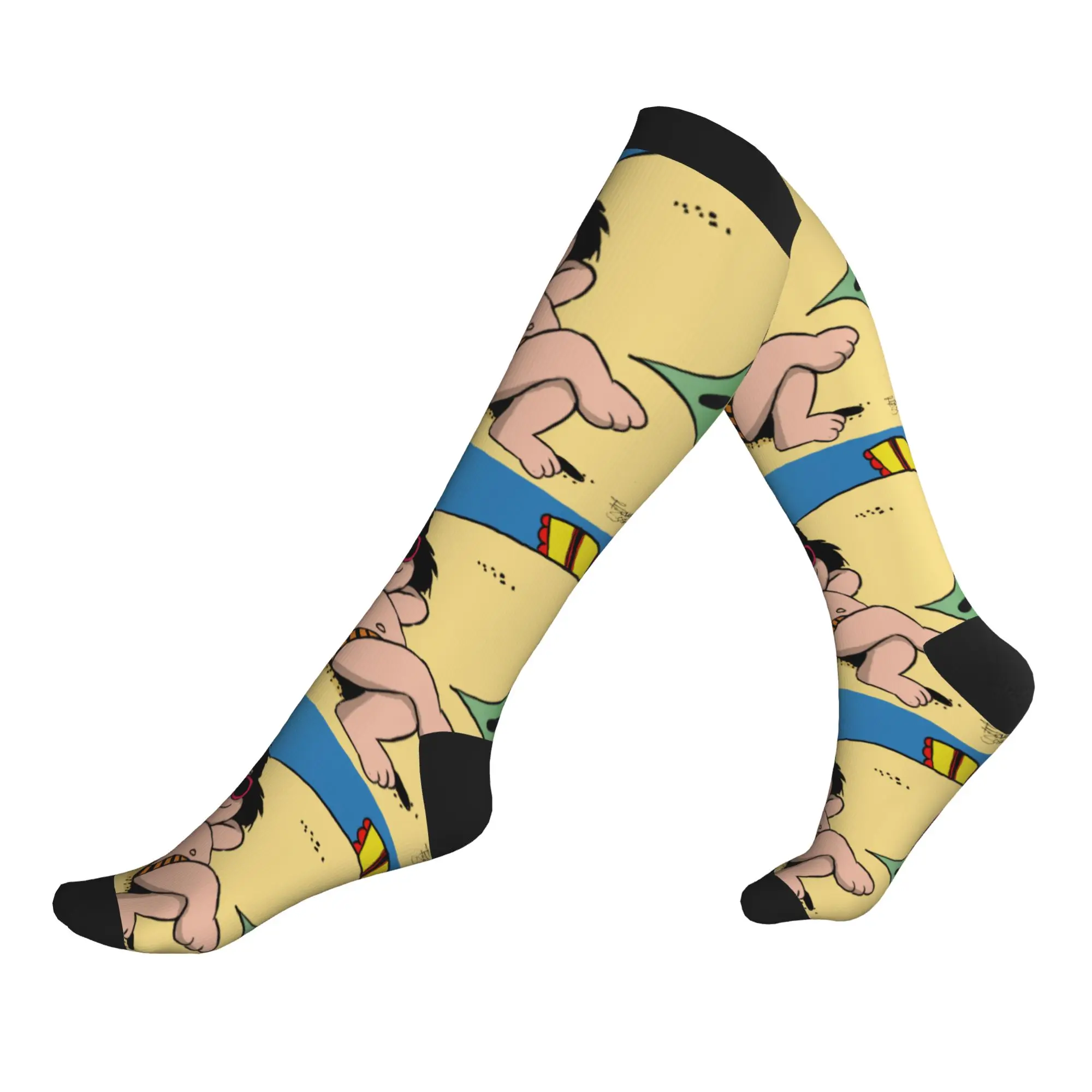 Fashion Mens Summer Funny Mafalda Cartoon Manga Dress Socks Unisex Comfortable Warm 3D Print  Sports Compression Socks