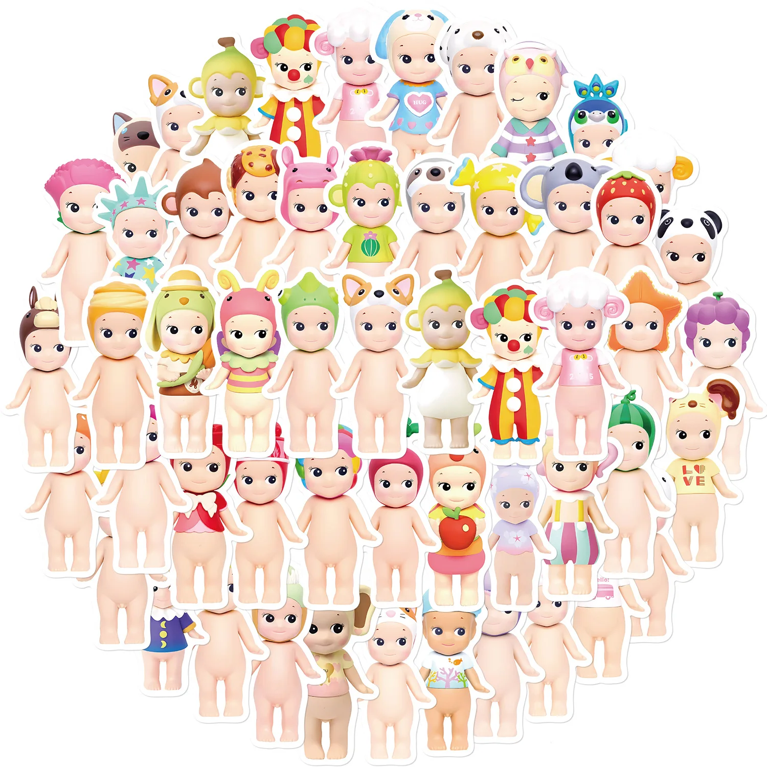 50Pcs Sonny Angel Christmas Warm Healing Doll Graffiti Sticker Car Trunk Water Cup Kawaii Sticker Children's Birthday Gift