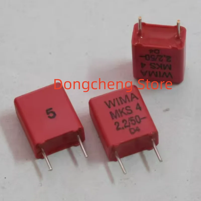 

10PCS/30PCS/50PCS WIMA MKS4 2.2UF 2U2 50V 50v2.2UF foil film capacitor 2200nF 225 Foot distance 7.5MM