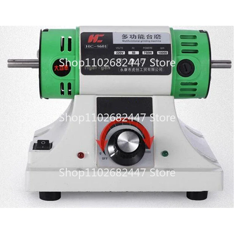 220V jewelry stone grinder, desktop electric polisher, desktop lathe polisher, adjustable speed 0-10000RPM, 750W