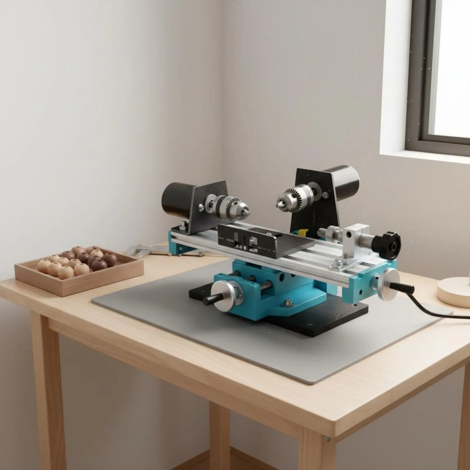 Small Bead Lathe Miniature Bead Fabricator Machine Crafting Tool Highaccurate Quiet Function for Hobbyists