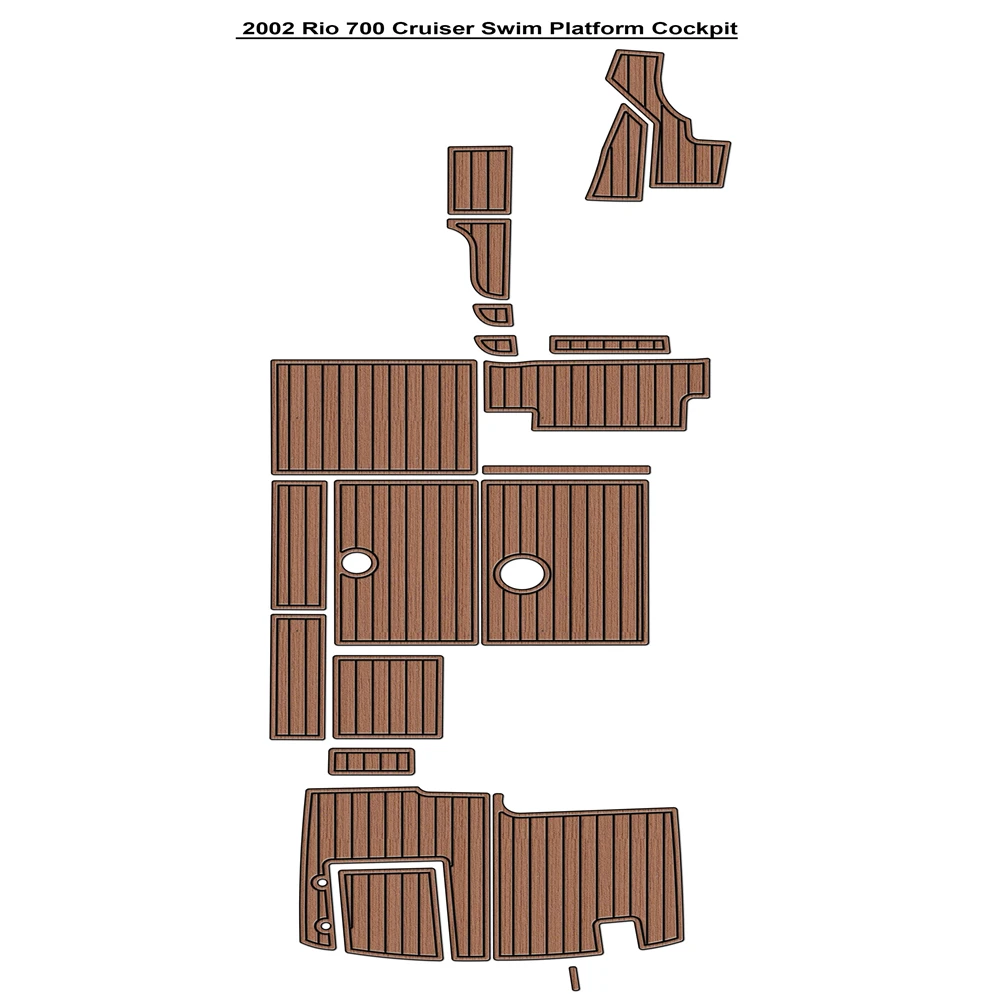 

Rio 700 2002, круизер, платформа для плавания, кокпит, лодка, EVA, пол из тикового дерева, SeaDek, стиль Gatorstep, самоклеящиеся dwseryy