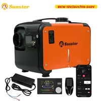 12V&24V&220V AC&DC Universal 8KW Diesel Air Heater All In One Parking Heater with bluetooth App Control For Home RV Vehicle