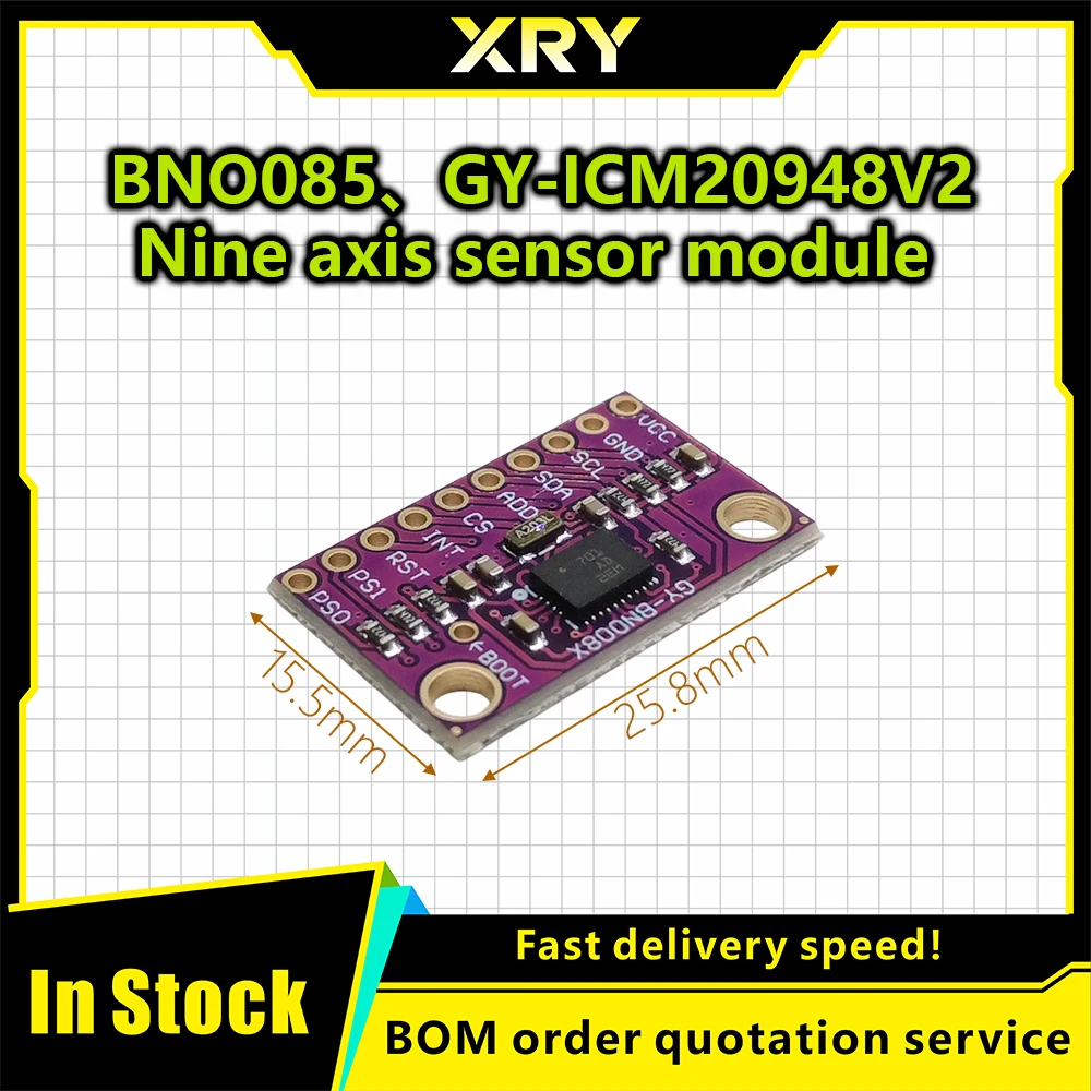 XRY GY- BNO080 BNO085 GY-ICM20948V2 AR VR IMU High Accuracy Nine-Axis 9DOF AHRS Sensor Module