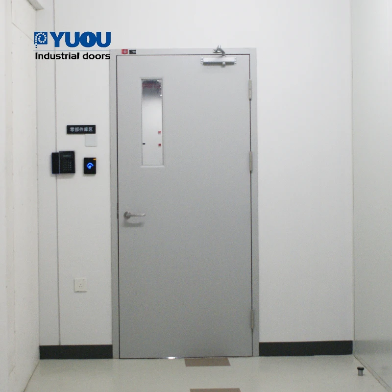 Commercial Interior Room Fireproof Emergency Exit Industrial Security Fire Resistant Fire Rated Steel Door with Window