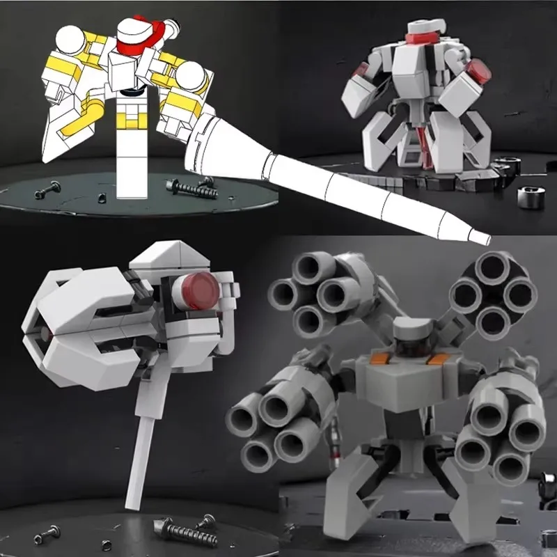 MOC Creative Mini Fire Robot Transformation Mecha Building Blocks DIY Children's Educational Assembly Toy Birthday Gift Ornament