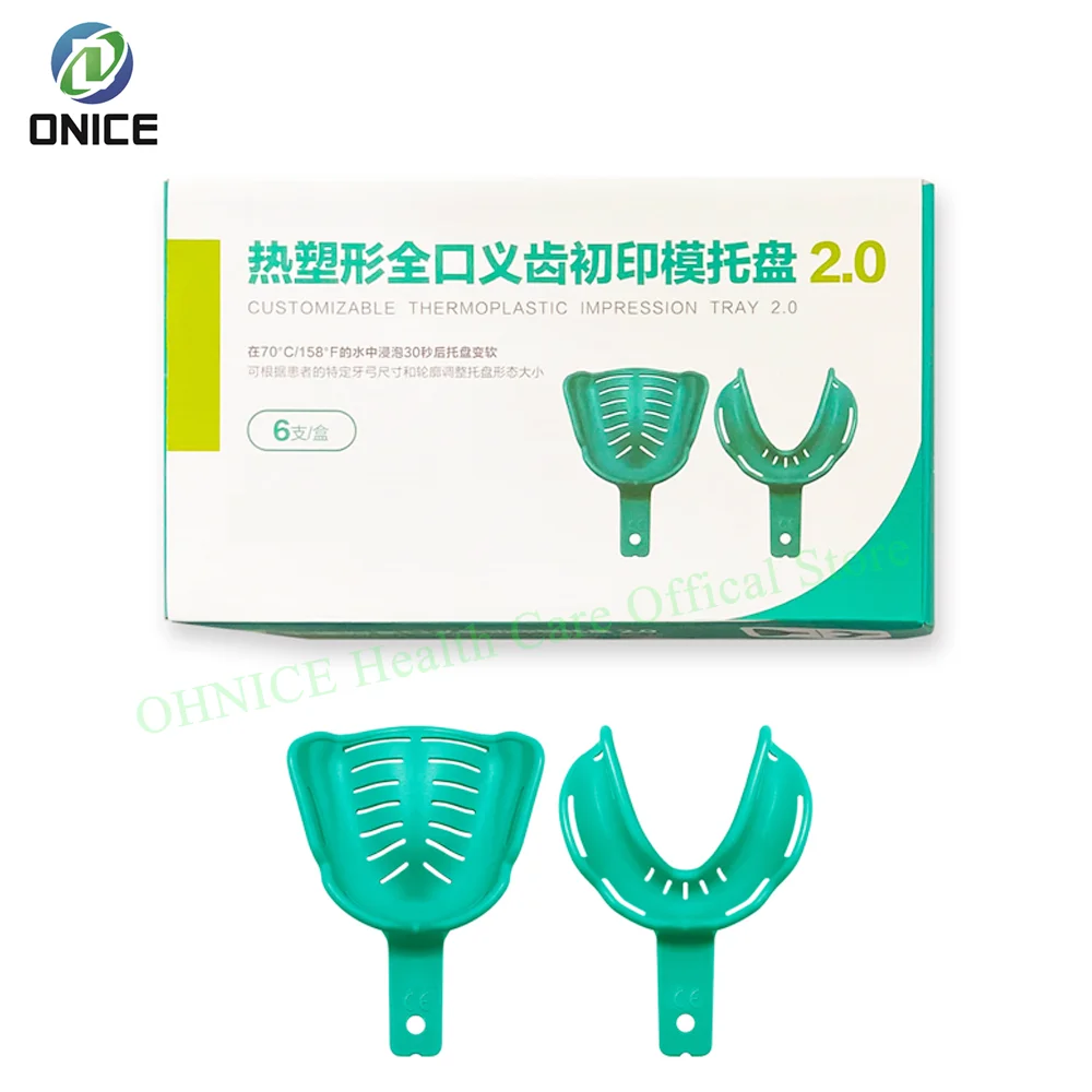 

6Pcs/Set Dental Impression Trays Full Mouth for Teeth Mold Tray Plastic Large Medium Small Lab Dentistry Tools