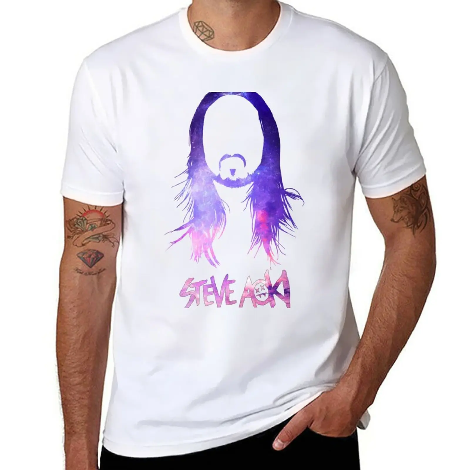 Steve Aoki T-Shirt anime Short sleeve tee tops mens graphic t-shirts hip hop