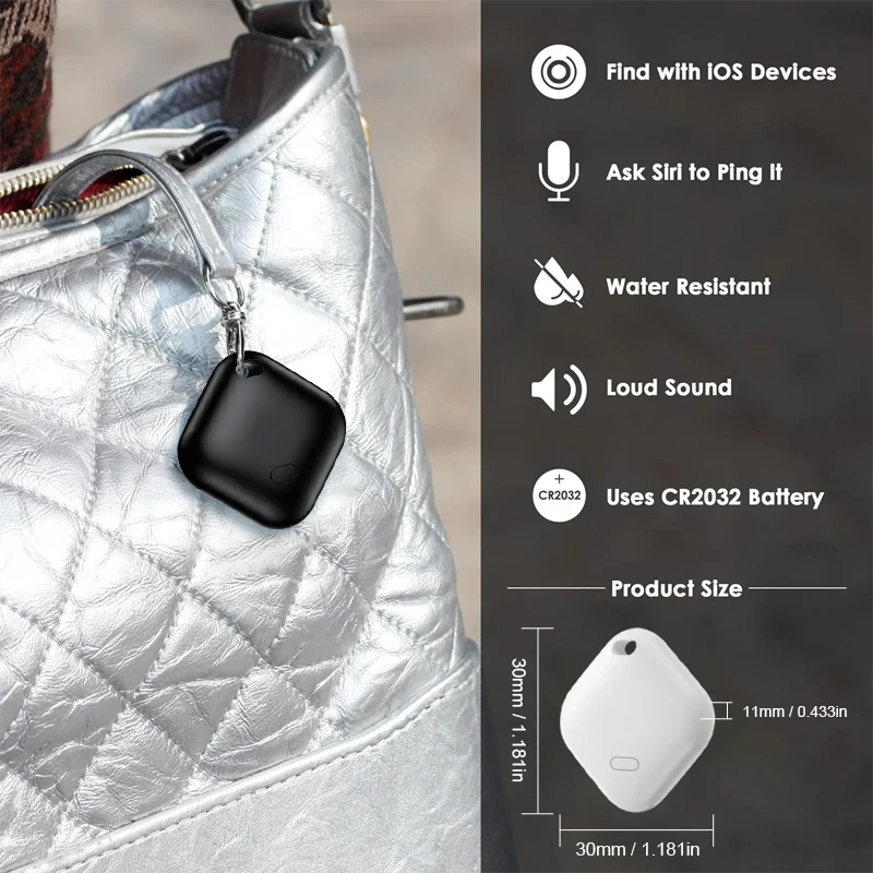 F2 Smart Bluetooth GPS Tracker Funktioniert mit Find My APP ITag Anti-Lost-Erinnerungsgerät MFI Locator Autoschlüssel Haustier Kinder Finder