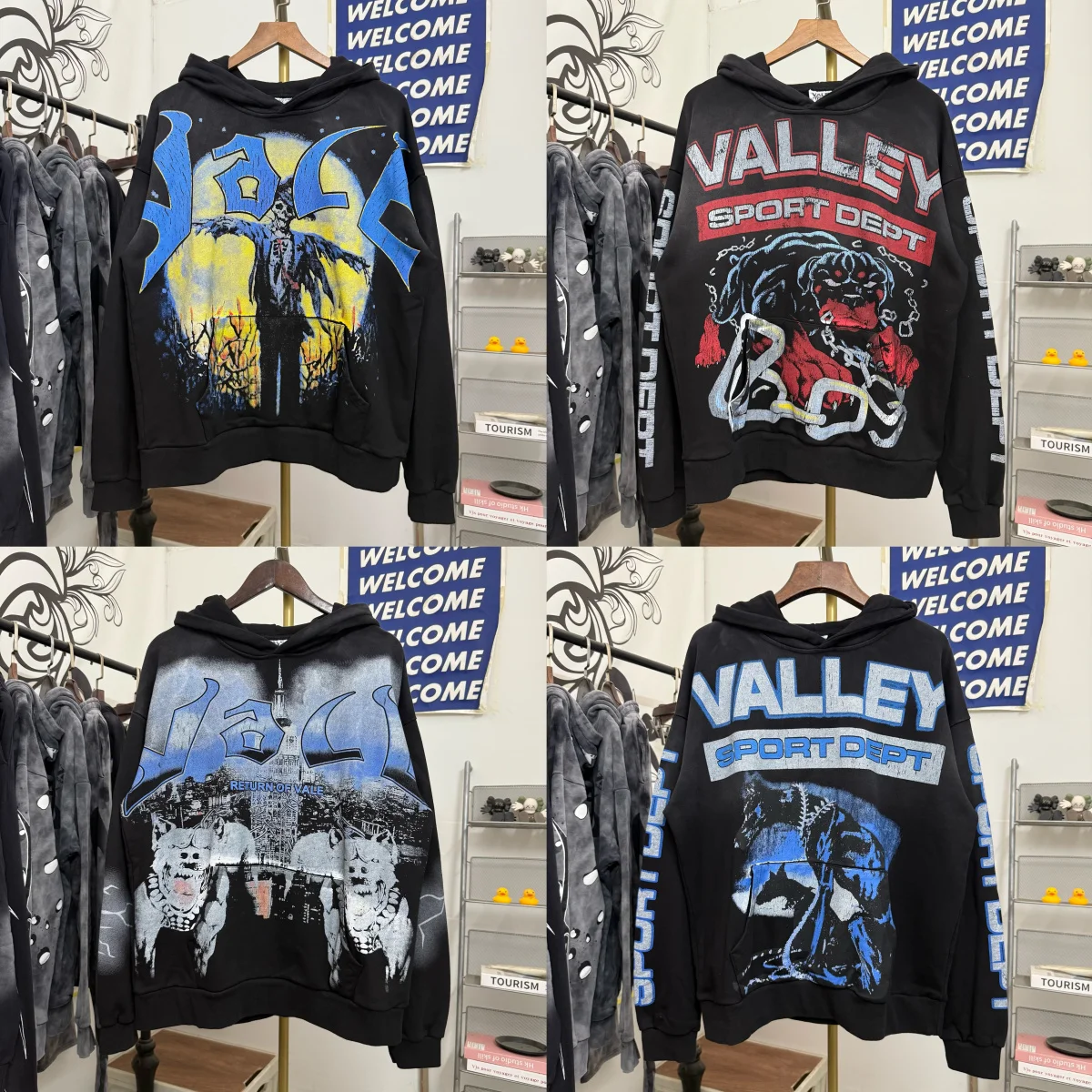 

V Valley Американская Свободная повседневная толстовка с принтом в стиле ретро для мужчин и женщин, хлопок, полиэстер, длинная све, молодежная повседневная шапка