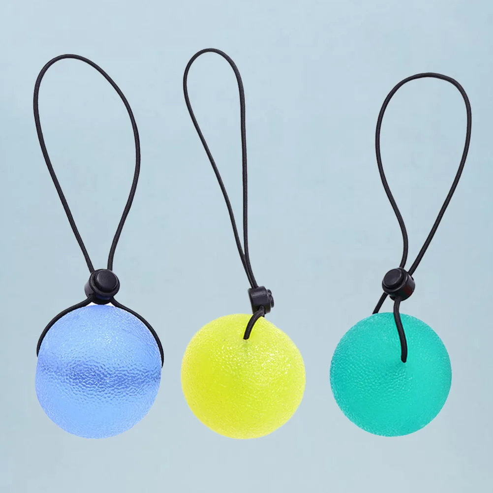 

3Pcs Grip Strengthen Balls Lightweight Portable with String for Decompression Hand Muscle Training Strength Building