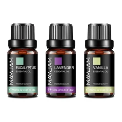 MAYJAM 3 Bottles Pure Essential Oils For Humidifier Diffuser Burner Making Soaps Candle DIY Perfume