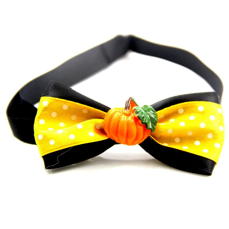 

Halloween Pumpkin Pet Cat Dog Bow Tie Fashion Color Size Adjustable Wholesale