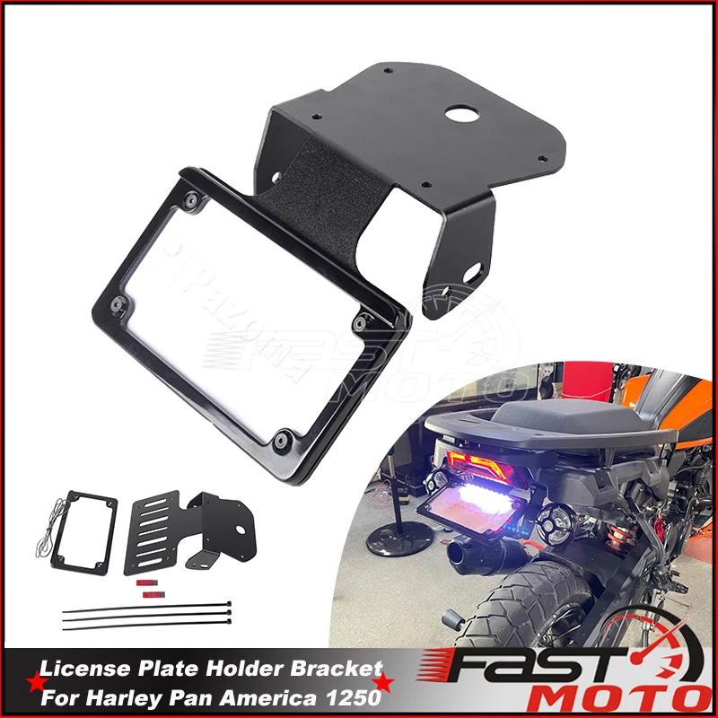 

License Number Plate Frame LED License Plates Holder Bracket Fender Eliminator Registration Mounting For Harley Pan America 1250