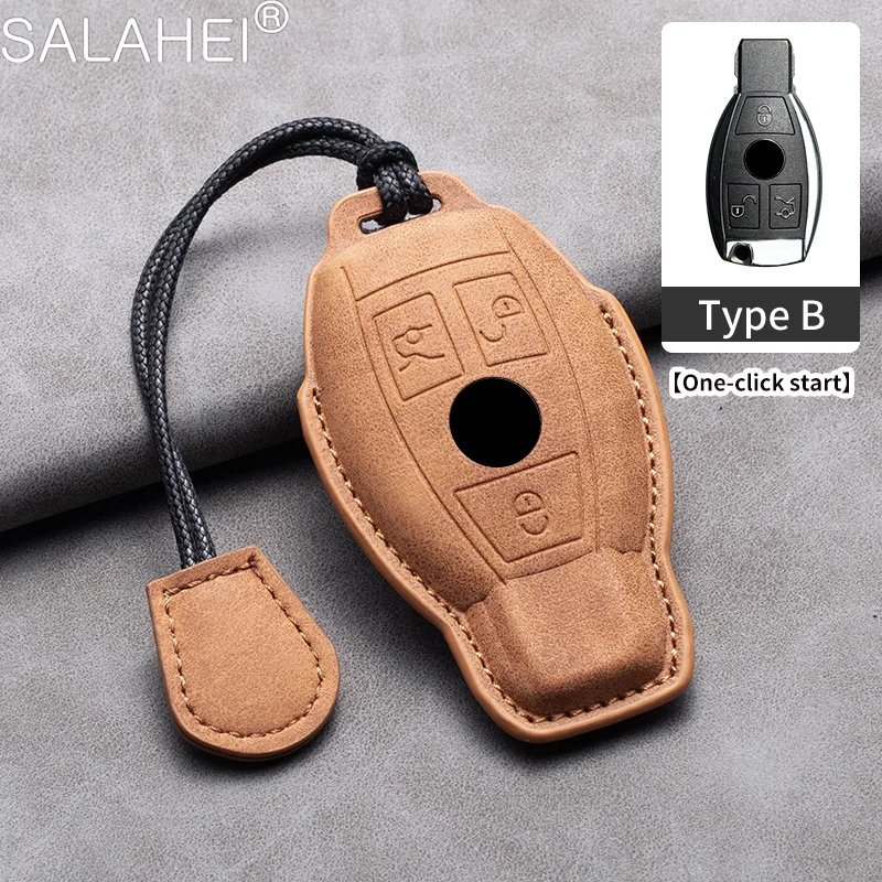 New Sheepskin Car Remote Key Cover Case Shell For Mercedes Benz A C E S G Class GLA CLA GLK GLC W204 463 176 251 205 Accessories