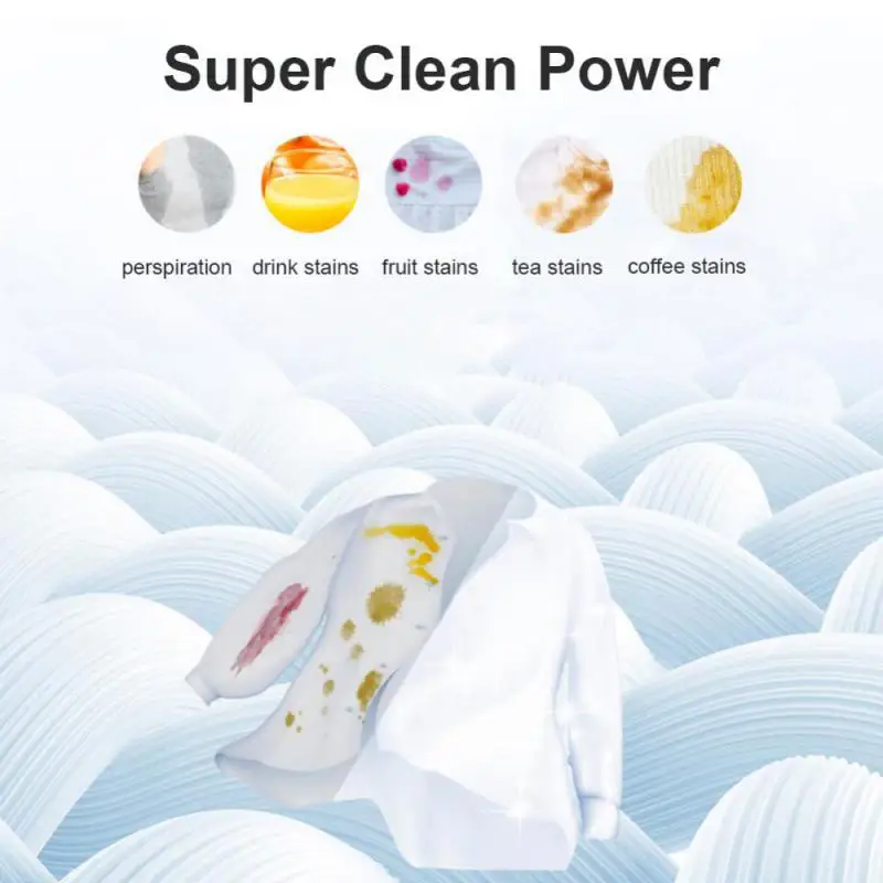 120PCS Concentrated Laundry Tablets Decontamination Laundry Detergent Soap Paper Washing Machine Strong Clothes Cleaning Sheet