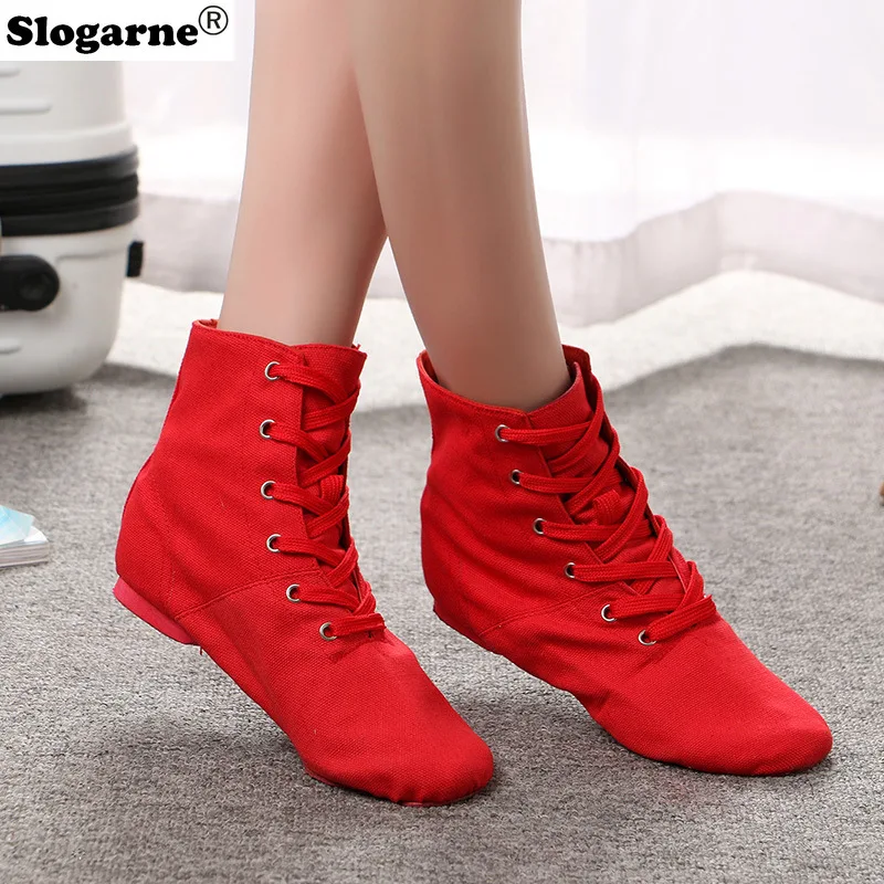 ใหม่ High Top รองเท้าบัลเล่ต์เด็กโมเดิร์นรองเท้าเต้นรําแจ๊สผู้หญิงในร่มโยคะการฝึกอบรมรองเท้าบัลเล่ต์เต้นรํารองเท้าเวทีรองเท้า