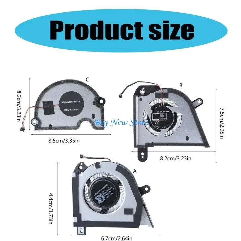 20CE مروحة تبريد للكمبيوتر الدفتري الاحترافية مروحة معدنية دقيقة لـ GU604 GU604VI #6