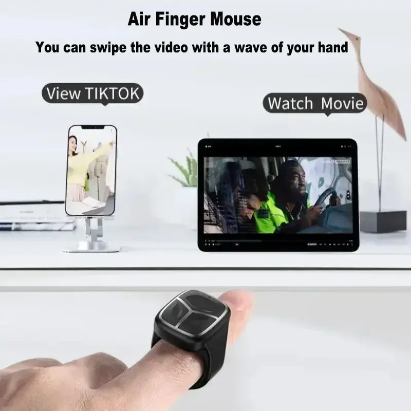 

Bluetooth Air Finger Mouse Hand Gesture Control Swipe TikTok Kindle Rechargeable Mini For Phone Tablet Short Video E-book