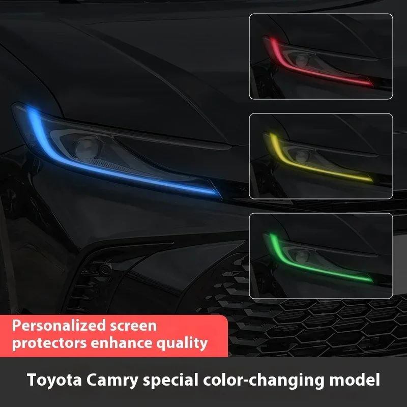 For Toyota Camry 2025 Headlight Tint Vinyl Wrap Kit - DRL Daytime Running Light Color Change Film, Decorative Modification Stick