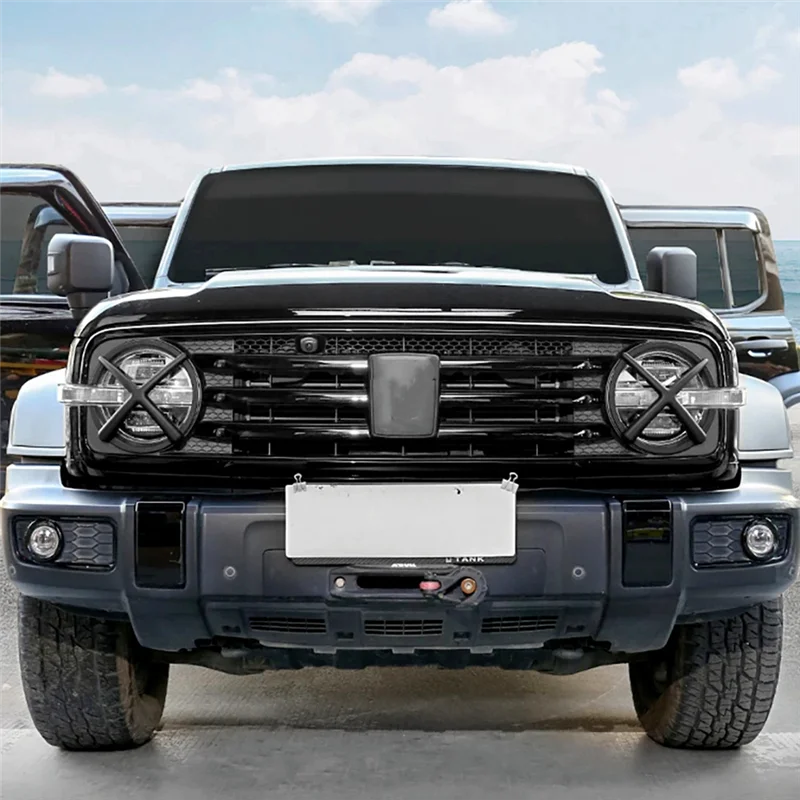 

Top!-Accessories For Car Front Headlight Cover Trim For GWM Tank 300 2021-2024 Decorative Frame